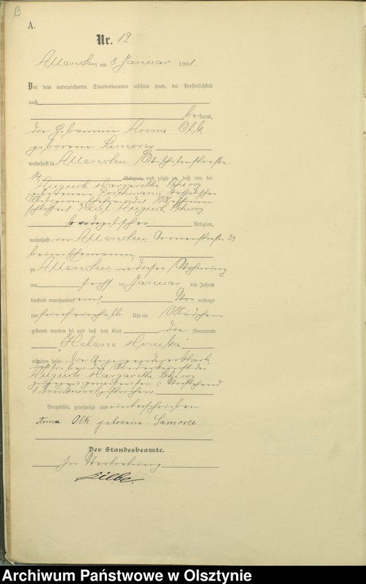 image.from.unit.number "Geburts-Haupt-Register Tom I,Nr 1 - 396"