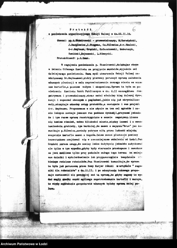 Obraz 12 z jednostki "Protokoły [z posiedzeń Komitetu Robót Publicznych, Komisji Wykonawczej przy Sekcji Rolnej, Zebrania Międzywydziałowe oraz Sekcji Rolnej]"