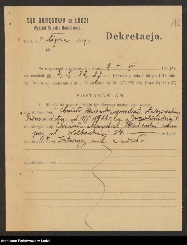 Obraz 12 z jednostki "Chaim Kozłowski- sprzedaż żelaza"