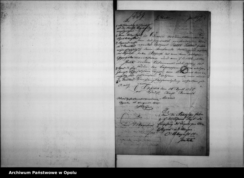 Obraz 5 z jednostki "Acta des Magistrats zu Oppeln betreffend das, von dem Vorwerksbesitzer Jacob Kalus der Katholischen Schule vermachte Legat von 100 Rtl."