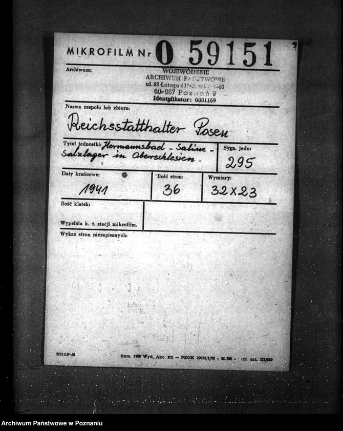 Obraz 2 z jednostki "Hermannsbad- Saline- Salzlager in Oberschlesien"