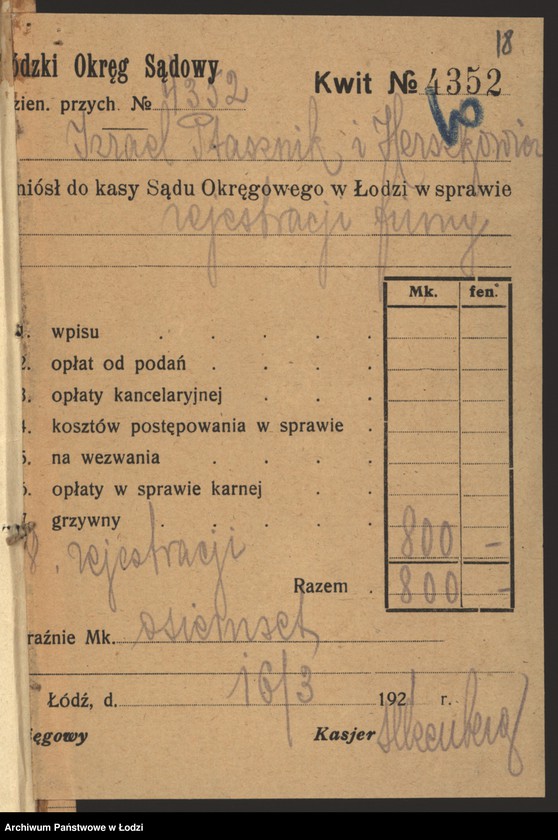 Obraz 20 z jednostki "„Izrael Ptasznik i s-ka” – fabrykacja wyrobów manufakturowych"