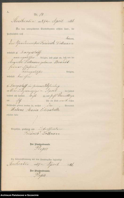 Obraz 17 z jednostki "Geburts-Register (Neben-Register)"