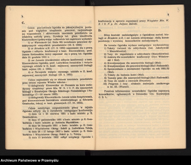 image.from.unit.number "Państwowe Gimnazjum II im. Augusta Witkowskiego w Jarosławiu. Sprawozdanie za rok szkolny 1931/32"