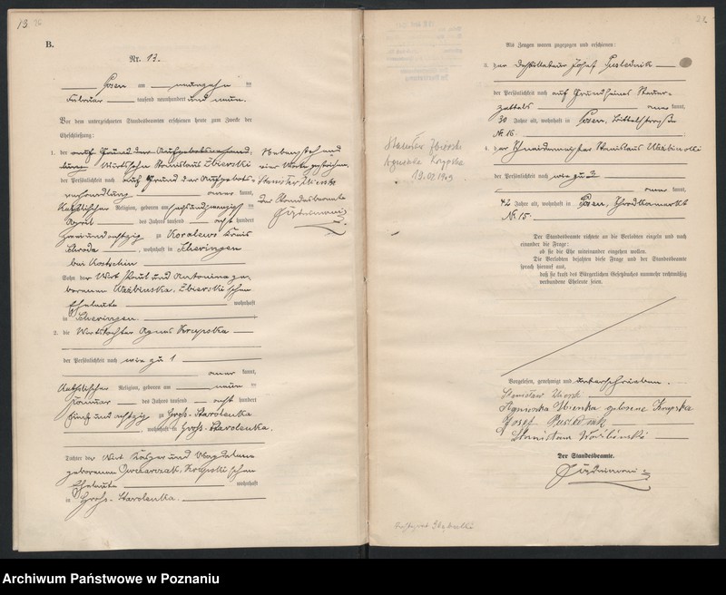 Obraz 15 z jednostki "Księga miejscowa małżeństw [Rejestr główny małżeństw]"