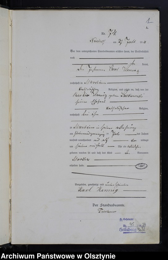 image.from.unit.number "Geburts -Neben-Register Nr 74 -133"