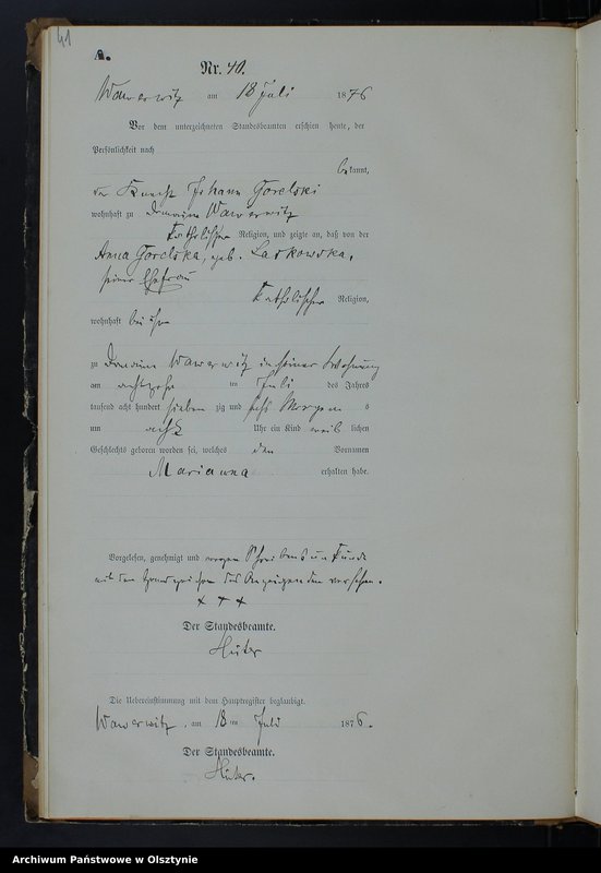 image.from.team "Urząd Stanu Cywilnego w Wielkich Bałówkach pow. nowomiejski"