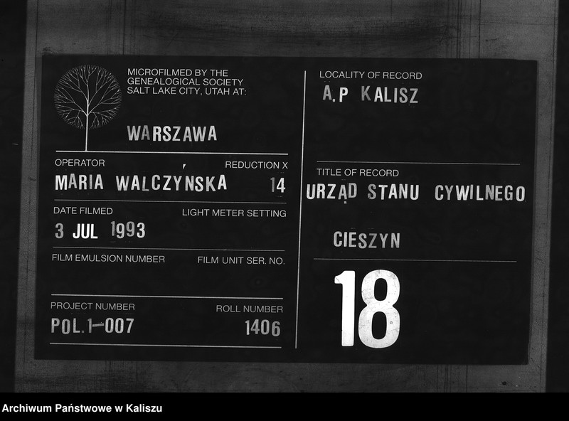 Obraz 1 z jednostki "[Księga zgonów - tom I]"