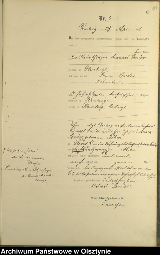 image.from.unit.number "Sterbe-Haupt-Register Nr 1 - 21"