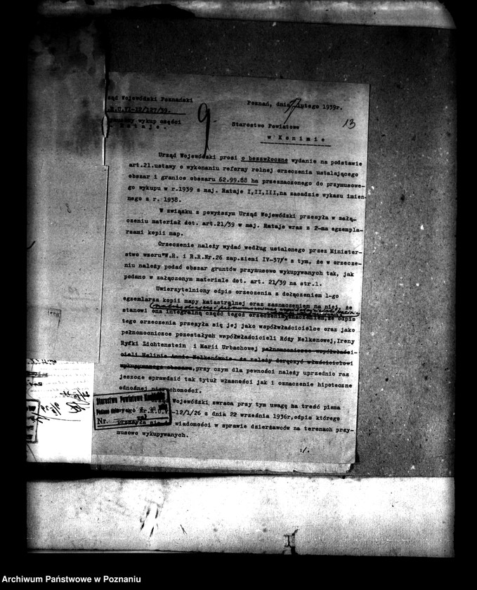 Obraz 17 z jednostki "Majątek Rataje powiatu konińskiego przymusowy wykup"