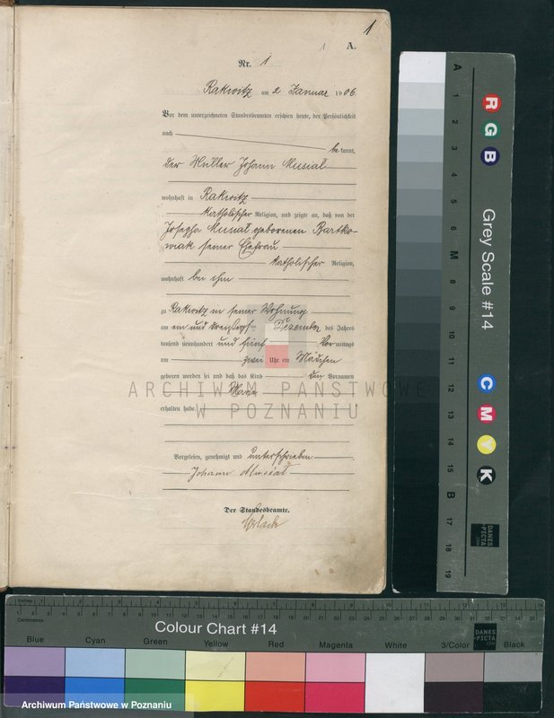 Obraz z jednostki "Geburts-Haupt-Register"