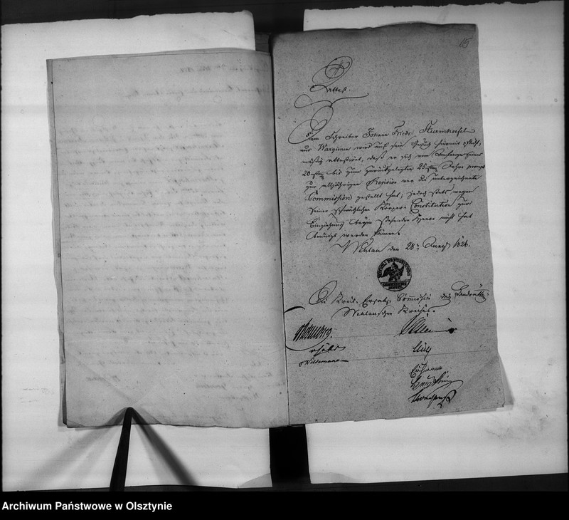 image.from.unit.number "Anstellung des Kreissekretair Sturmhoefel [Johann Friedrich] als Regierungs-Sekretair"