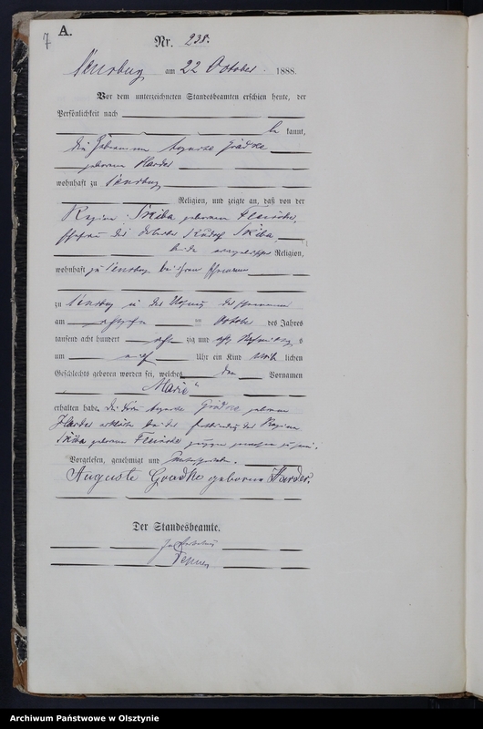 image.from.unit.number "Geburts-Haupt-Register,Tom III,Nr 233 - 301"