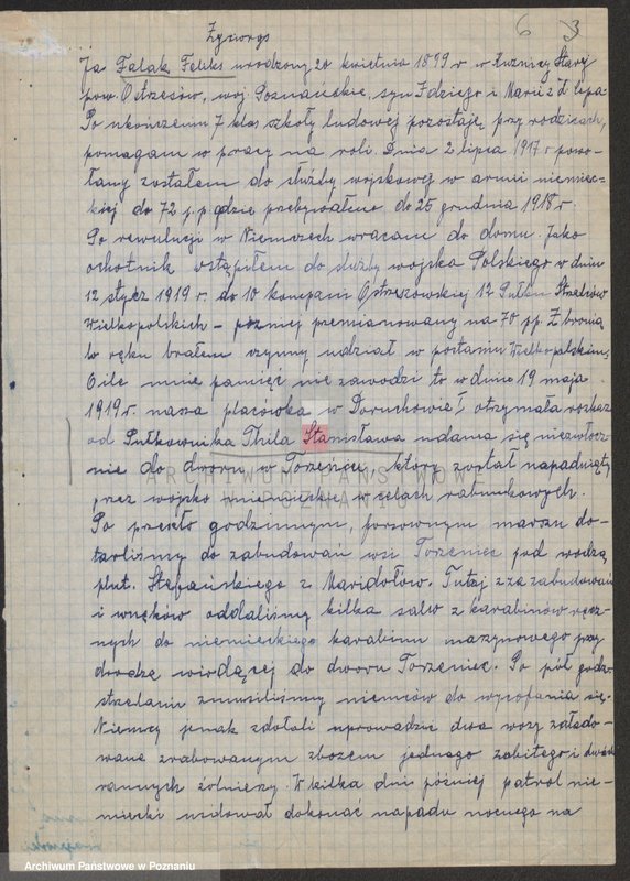 Obraz 14 z jednostki "Życiorysy powstańców wielkopolskich: F - tom l /Fajga Jan - Flieger Józef/."