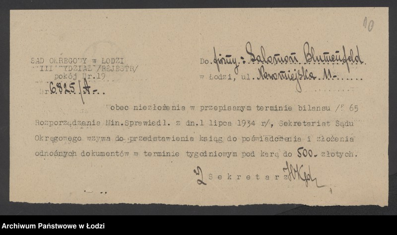 Obraz 12 z jednostki "Salomon Blumenfeld – drobna sprzedaż krawatów i bielizny"