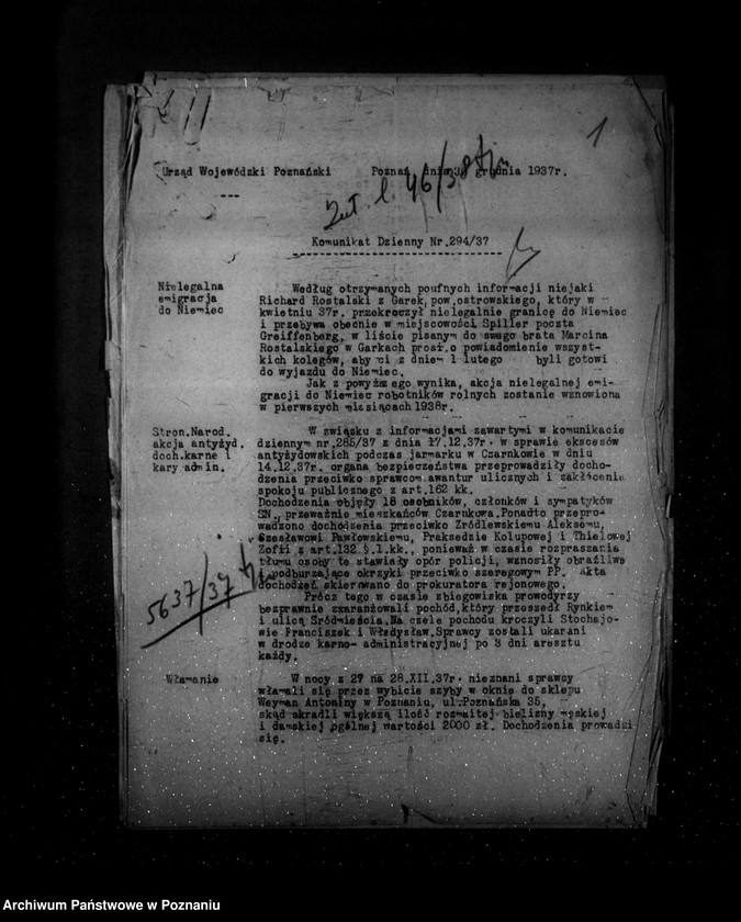 Obraz 5 z jednostki "Komunikaty meldunki dzienne sytuacyjne"