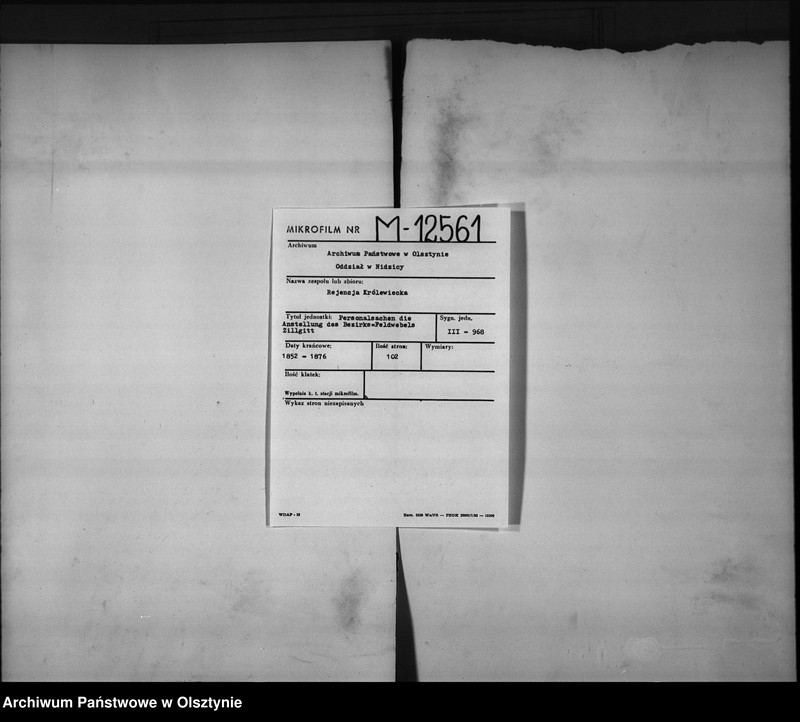 image.from.unit.number "Anstellung des Bezirks-Feldwebels Zillgitt [Friedrich August]"