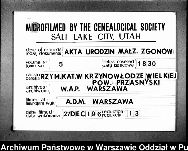 image.from.unit.number "Akta urodzeń, małżeństw i zgonów"