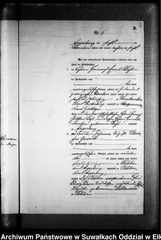 image.from.unit.number "Heiraths-Neben-Register des Preussischen Standes-Amtes Kehlen Kreis Angerburg"