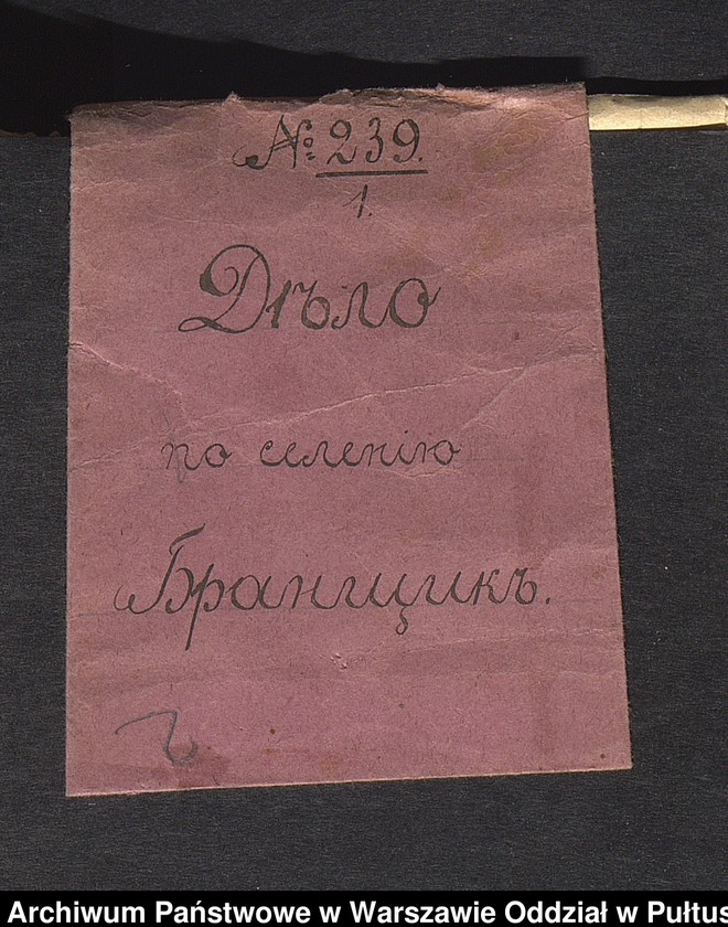 image.from.unit.number "O urządzaniu chłopów byłej rządowej wsi kolonialnej Brańszczyk, gm. Brańszczyk, wchodzącej przy opublikowaniu ważnych dekretów z dnia 19 lutego, 12 marca 1864 r. (Skład prywatnej własności Brańszczyk podległej Eieklie Rapackiej cz.1)"
