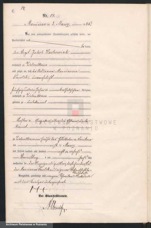 Obraz 17 z jednostki "Księga zgonów"