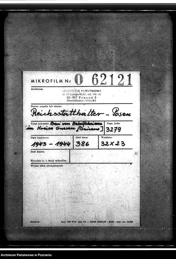 Obraz 2 z jednostki "Bau von Behelfsheimen im Kreise Gnesen (Gniezno)"