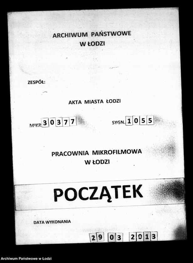 Obraz 1 z jednostki "Akta tyczące się konsensów na dystrybucję papieru stemplowego"