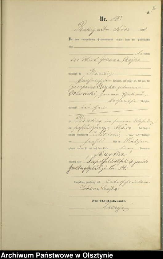 image.from.unit.number "Geburts-Haupt-Register Nr 1 - 43"