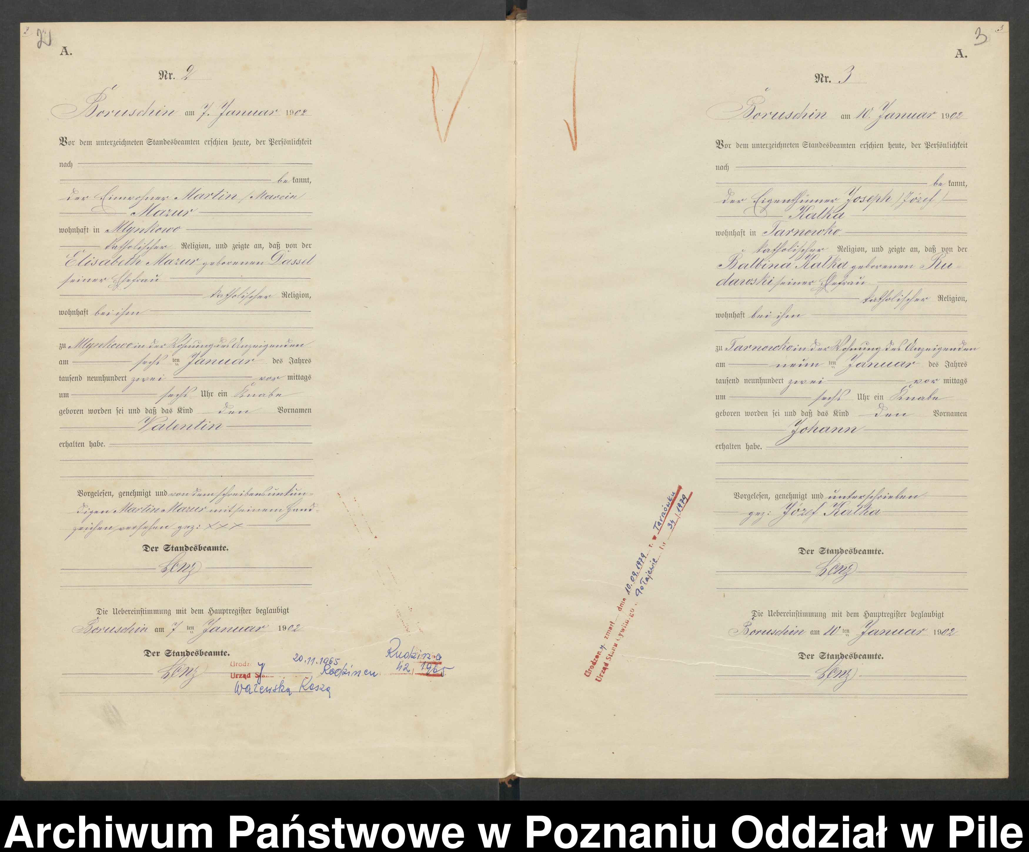 Skan z jednostki: Księga urodzeń