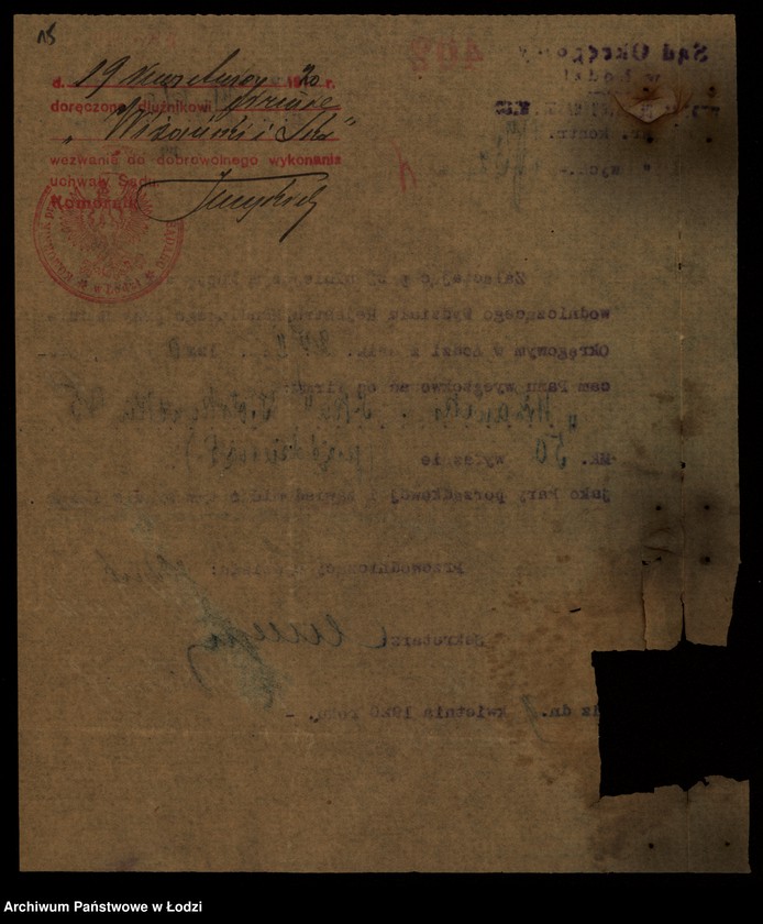 Obraz 17 z jednostki "„Bracia Szmuszkowicz”- sprzedaż i fabrykacja towarów manufakturowych"