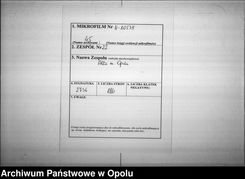 Obraz 2 z jednostki "Acta von Anfertigung und Einsendung der Nachweisungen des Medicinal Personals bey der Stadt Oppeln Vol. I pro 1817"