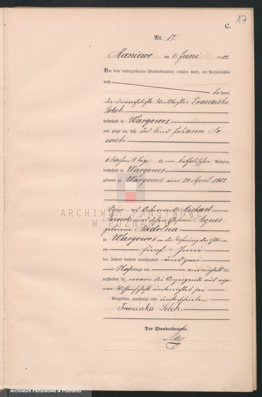 Obraz 20 z jednostki "Sterbe-Haupt-Register"