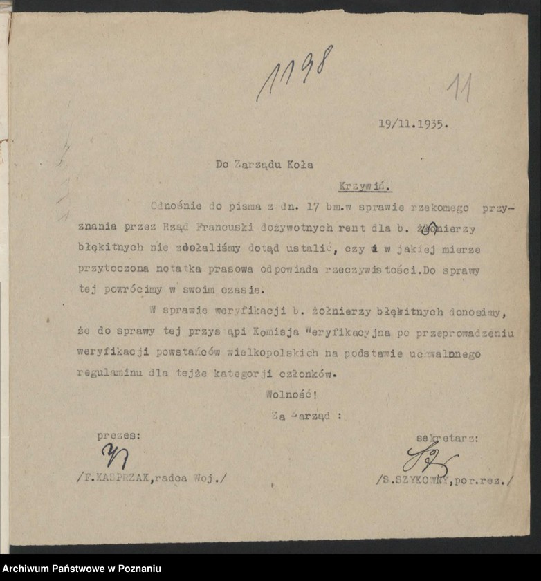 Obraz 17 z jednostki "Krzywin powiat Kościan."