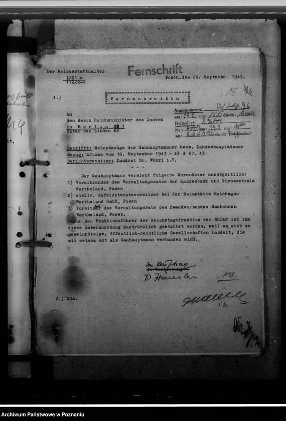 Obraz 19 z jednostki "Ernennung des Landeshauptmanns. Berufungen der Kreisräte"