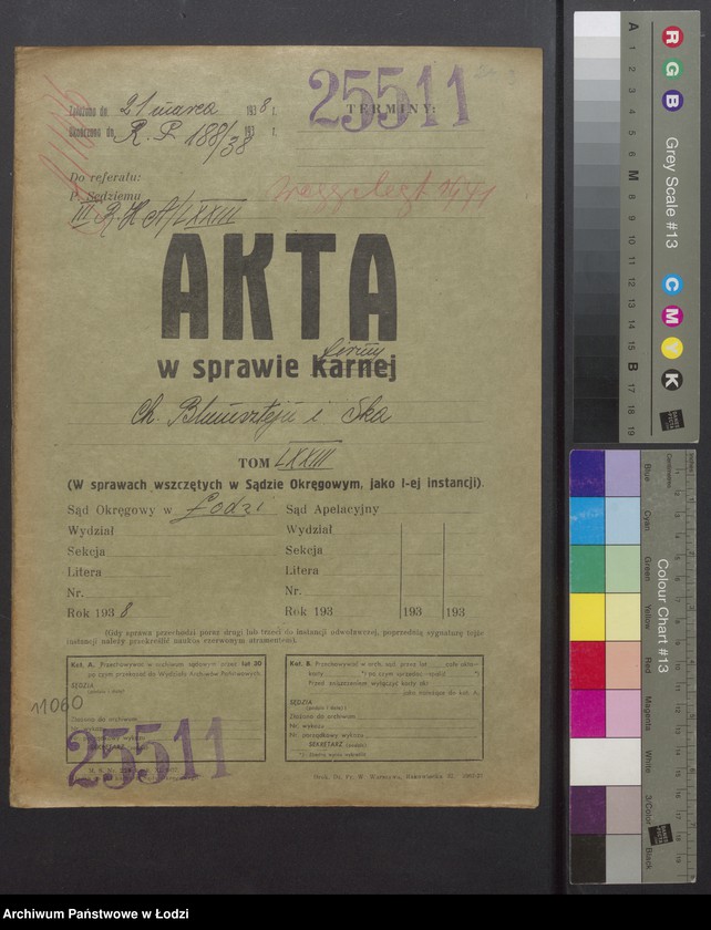 Obraz 2 z jednostki "Chaim Blumsztejn, Hena Joskowicz- wyrób i sprzedaż przędzy wigoniowej"