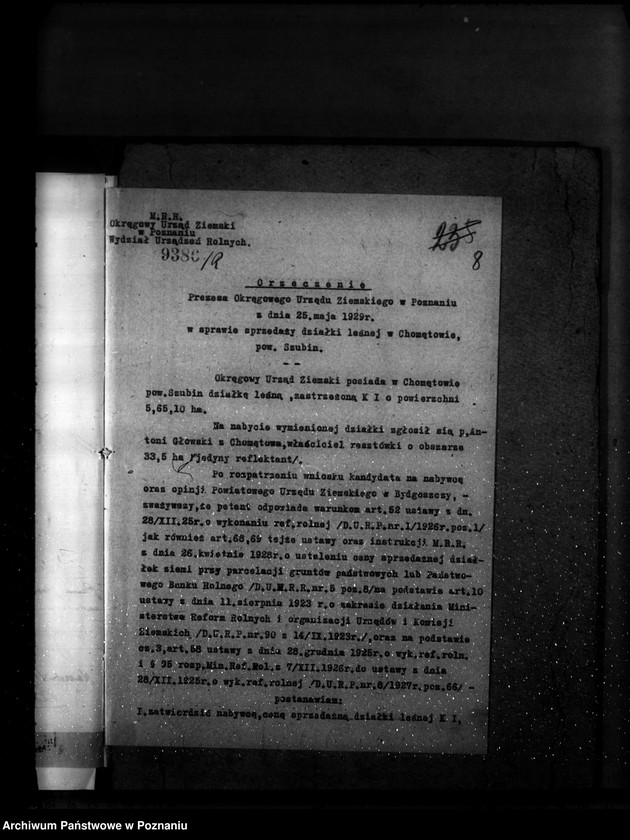 Obraz 12 z jednostki "Operat szacunkowy Chomętowo powiat szubiński"