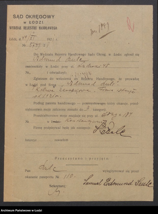 Obraz 4 z jednostki "Edmund Szulc- tkalnia zarobkowa"