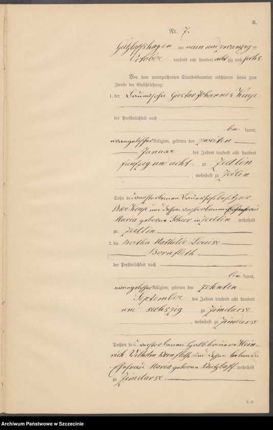 Obraz 16 z jednostki "Heiraths-Register (Neben-Register)"