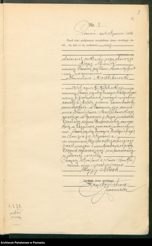 Obraz 11 z jednostki "Księga miejscowa zgonów tom I [Rejestr główny zgonów]"