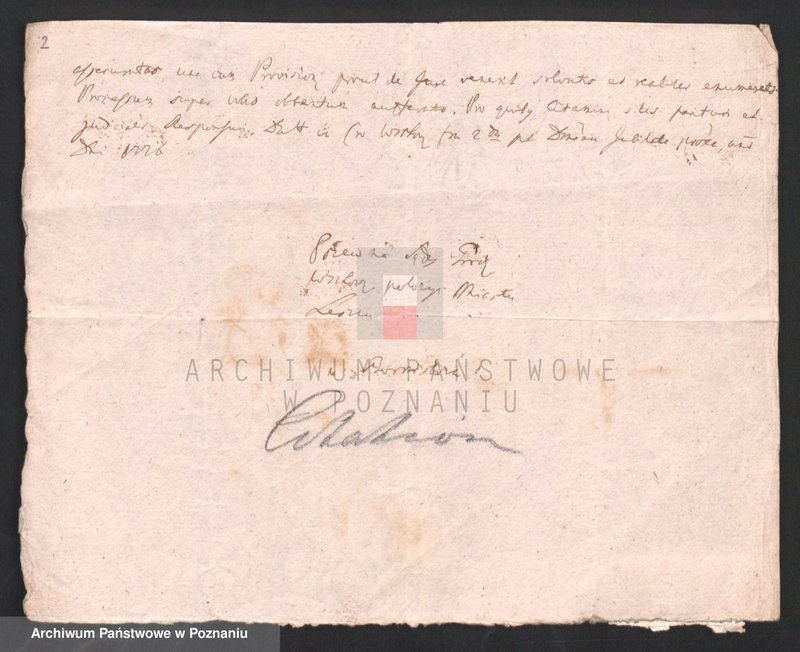 Obraz 3 z jednostki "Odpisy pozwów sądowych, wystawionych przez Franciszka Antoniego Kwileckiego, starostę wschowskiego dla Sułkowskich, właścicieli miasta Leszna"