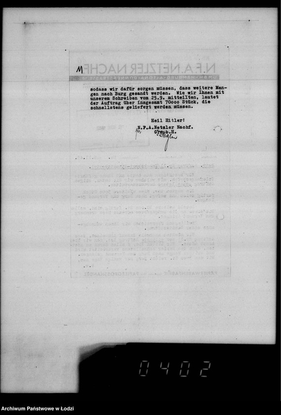 Obraz 15 z jednostki "F-ma N.F.A.Netzler-Hamburg Papierbeutel. Auftrag 11"