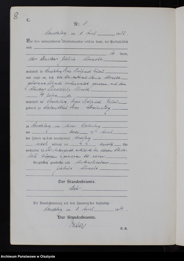 image.from.unit.number "Sterbe-Neben-Register Nr 1 - 25 [ Księga zgonów - wtóropis ]"