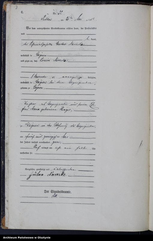 image.from.unit.number "Sterbe-Neben-Register Nr 25 - 78"