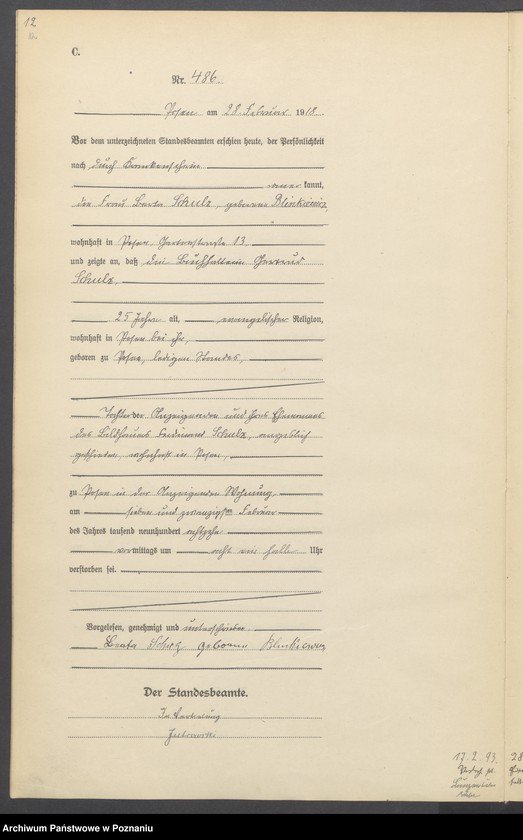 Obraz 14 z jednostki "Księga miejscowa zgonów tom II [Rejestr główny zgonów]"