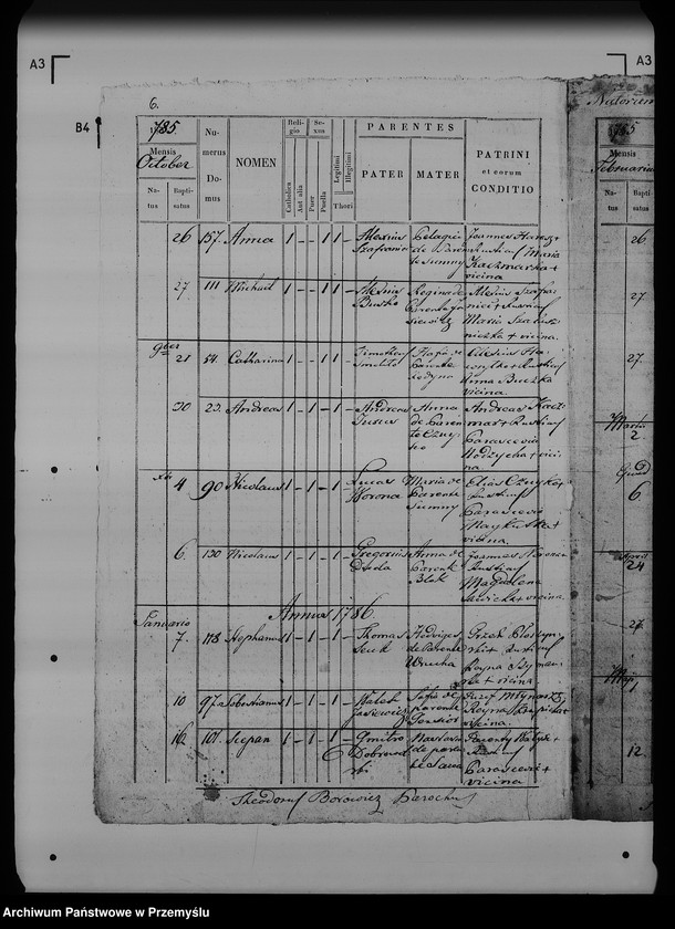 Obraz 10 z jednostki "[Kopie ksiąg metrykalnych parafii Ostrów z filiami Łowce, Morawsko, Tuczempy (dekanat Radymno)]"