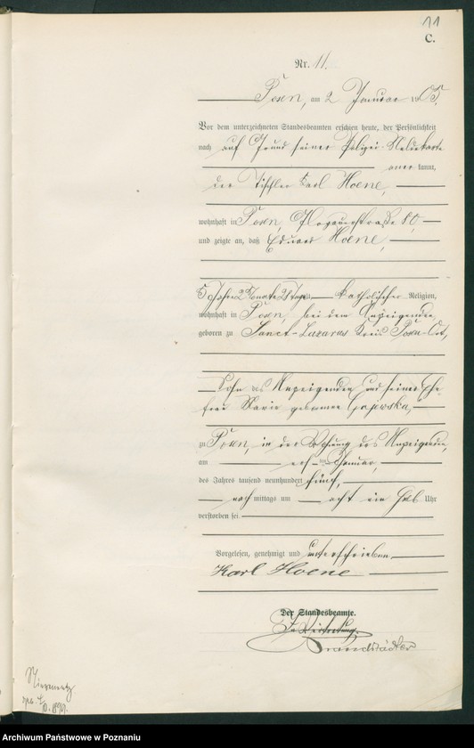 Obraz 13 z jednostki "Księga miejscowa zgonów tom I"