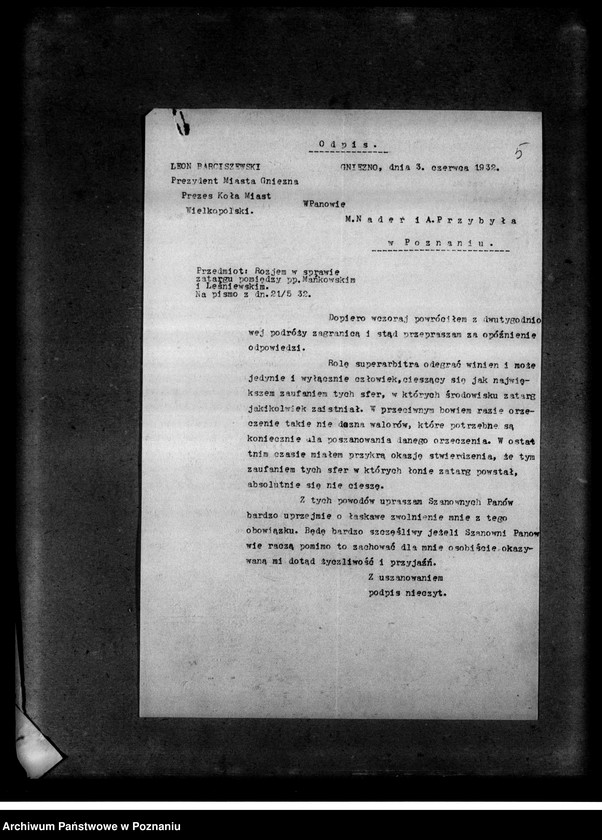 Obraz 9 z jednostki "Sprawa sporna Mańkowski c/a Leśniewski"