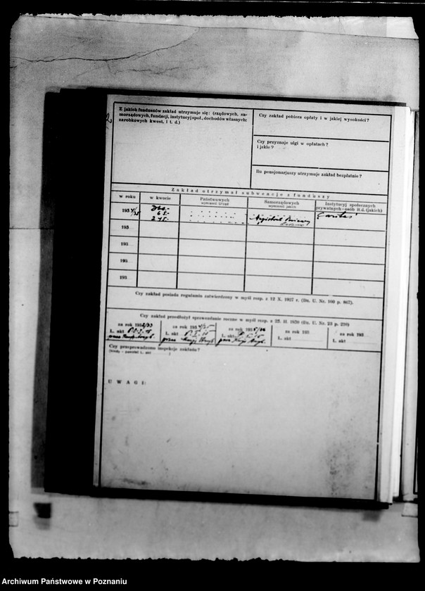 Obraz 6 z jednostki "/Kartoteka stowarzyszeń i zakładów opiekuńczych/"