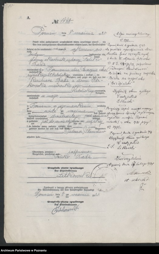 Obraz 12 z jednostki "Księga urodzeń odpis tom VI [Rejestr poboczny urodzeń]"