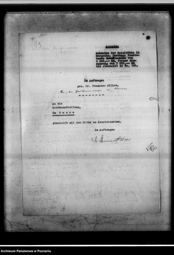 Obraz 17 z jednostki "Gebäude der Spielbühne Margonin."